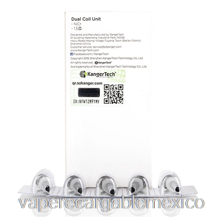 Bobinas De Repuesto De Unidad Dual Kanger Recargables Vape Bobinas De 1,5 Ohmios